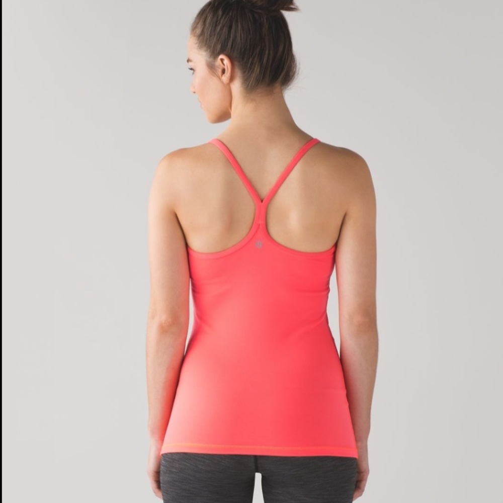 Lululemon Power Y Tank in Electric Coral